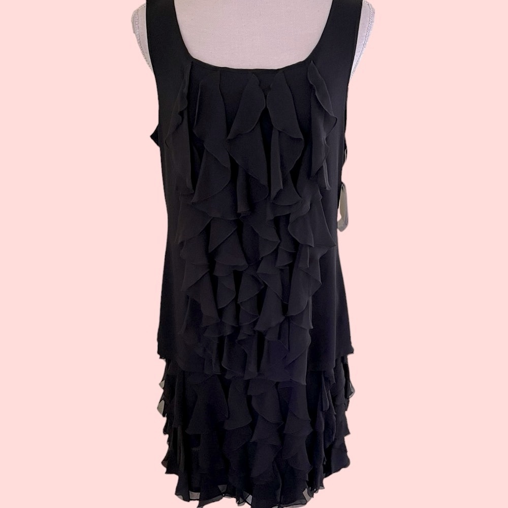 Elegant Black Ruffle Skirt